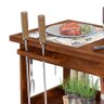 Bancada Móvel para Churrasco Gourmet Imbuia Smokesavor Shop Jm - 3