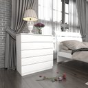 Ver imagem 1 de Cômoda para quarto solteiro 5 gavetas - Premium-Neve - Tcil Móveis
