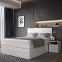 Ver imagem 1 de Cama Queen 2 Mesa de Cabeceiras e 6 Gavetas Madeira Maciça Confort Inter Link