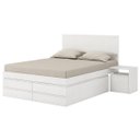 Ver imagem 4 de Cama Queen 2 Mesa de Cabeceiras e 6 Gavetas Madeira Maciça Confort Inter Link