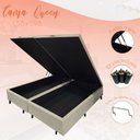 Ver imagem 2 de Cama Box Baú Queen com Blindagem Fabricação Própria Blindada - Suede - Bege