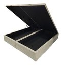 Ver imagem 4 de Cama Box Baú Queen com Blindagem Fabricação Própria Blindada - Suede - Bege