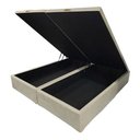 Ver imagem 4 de Cama Box Baú Queen com Blindagem Fabricação Própria Blindada - Suede - Bege