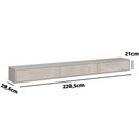 Ver imagem 5 de Rack Suspenso Grécia 2.20 Cm Sala de Estar/quarto - Lukaliam Móveis - Off White Perolizado