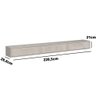 Rack Suspenso Grécia 2.20 Cm Sala de Estar/quarto - Lukaliam Móveis - Off White Perolizado - 5