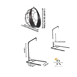 Balanço Ninho com o Suporte de Chão + Mola e Mosquetão - 4