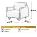 Ver imagem 3 de Poltrona para Sala de Estar Madeira Maciça Lara Luxo