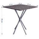 Ver imagem 4 de Conjunto Mesa com 4 Cadeiras e Tampo Quadrado Diamante Branco/Preto Floral