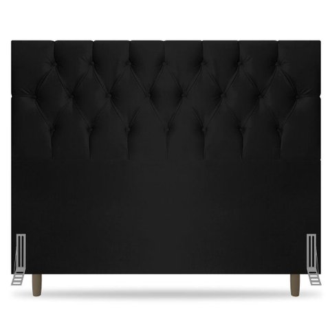 Cabeceira Cama Box Casal Queen Size Madrid 160cm Preto