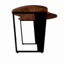 Ver imagem 6 de Mesa Escrivaninha Orgânica Linear 173CMX94CM Pés Metal para Escritório Home Office F5 Corporate Marrom/Nogal/Preto