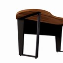 Ver imagem 5 de Mesa Escrivaninha Orgânica Linear 173CMX94CM Pés Metal para Escritório Home Office F5 Corporate Marrom/Nogal/Preto