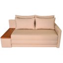 Ver imagem 2 de Sofá | Cama com Tampo Lateral de Madeira Lado Esquerdo com Usb | Acquablock Bege