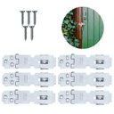 Ver imagem 1 de Dobradiça Porta Cadeado Fecho Trinco Zincado 6,5cm para Portão Gaveta Armário | Silvana | Kit 06 Un