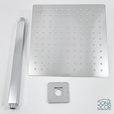Ver mais imagens de Ducha Teto Chuveiro Inox 25x25 Slim Quadrada Suporte 40 Cm