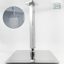 Ver imagem 6 de Ducha Teto Chuveiro Inox 25x25 Slim Quadrada Suporte 40 Cm