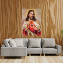 Ver imagem 5 de Quadro Decorativo Jesus Moderno Luxo Grande em Tecido Canvas
