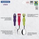 Ver imagem 3 de Jogo de Talheres Infantil Tramontina Lirous Colorido 03pçs