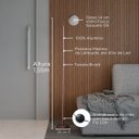 Ver imagem 2 de Luminária de Chão Abajur Kaline Moderno Alumínio com Globo Vidro Fosco Branco 14cm
