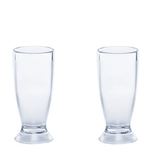 Conjunto de Tulipa de Chopp 300ml 2 Peças Natural em Policarbonato VEM