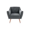 Ver imagem 1 de Poltrona Decorativa Veneza Veludo Cinza B-425