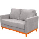 Ver imagem 4 de Sofa Berlim 2 Lugares Base de Madeira Tecido Impermeável Cinza Inox