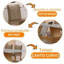 Ver imagem 6 de Mesa de Jantar Alvorada 180cm com 6 Cadeiras Liz Moderna Veludo Capuccino Off White Imbuia