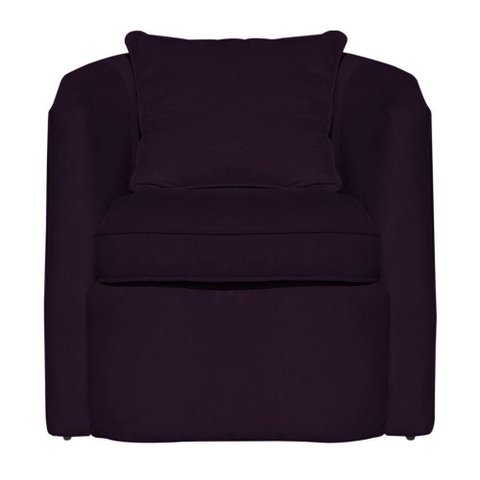 Poltrona Decorativa Sala Recepção Escritório Veludo Alana Cor Roxo
