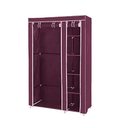 Ver imagem 2 de Armario Portatil Guarda Roupa 5 Niveis Cabideiro Organizador Roupas Casacos Sapatos Brinquedos Verme