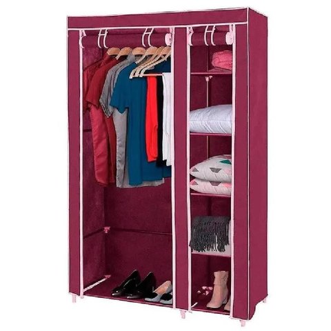 Armario Portatil Guarda Roupa 5 Niveis Cabideiro Organizador Roupas Casacos Sapatos Brinquedos Verme