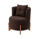 Ver imagem 7 de Kit Poltrona e Puff Luna Decorativa Curvo Orgânico Boucle Montanaris Decor