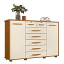Ver imagem 5 de Guarda Roupa Casal Triton Plus 11 Portas com Espelho e Cômoda Fontana Cinamomo Off White - Móveis Al