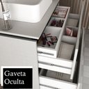 Ver imagem 3 de Armário de Banheiro Urban 3 Gavetas 100% Mdf Argento/Preto 59526 - Móveis Bosi