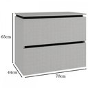 Ver imagem 4 de Armário de Banheiro Urban 3 Gavetas 100% Mdf Argento/Preto 59526 - Móveis Bosi