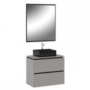 Ver imagem 2 de Armário de Banheiro Urban 3 Gavetas 100% Mdf Argento/Preto 59526 - Móveis Bosi