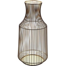 Vaso Preto e Dourado Metal 50cm - 2