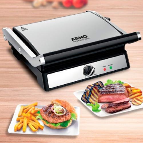 Super Grill Arno Inox Ggra Abertura 180° - Inox 1200w - 6