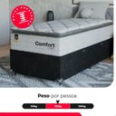 Ver imagem 5 de Cama Box Baú Solteiro + Colchão Comfort Class Pillow Top Branco/suede Preto