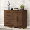Ver imagem 1 de Cômoda Quarto 122cm com 2 Portas Sapateira Vitória V01 - D'Rossi Cor Imbuia