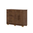Ver imagem 2 de Cômoda Quarto 122cm com 2 Portas Sapateira Vitória V01 - D'Rossi Cor Imbuia