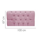 Ver imagem 2 de Painel Cabeceira Estofada Paris 100cm Cama Box Solteiro Suede Rosa Bebe- Mabe Magazine