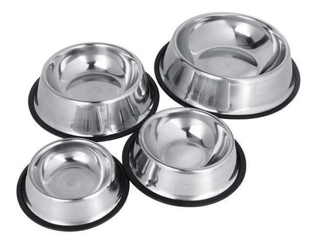 Bebedouro Comedouro Duplo Tigela Pote Inox 2x500ml Cães Gato - 2