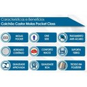 Ver imagem 2 de Colchão Casal Castor Molas Ensacadas Pocket Class Euro Pillow (138x188x25) - 