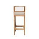 Ver imagem 6 de Kit 2 Banquetas Estofada em Linho Encosto Palhinha Bruna:mel com Palha