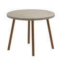 Ver imagem 5 de Mesa de Jantar Redonda 99cm C/ 4 Cadeiras Estofadas Linho Pr