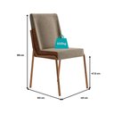 Ver mais imagens de Mesa de Jantar Redonda 99cm C/ 4 Cadeiras Estofadas Linho Pr