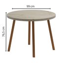 Ver imagem 6 de Mesa de Jantar Redonda 99cm C/ 4 Cadeiras Estofadas Linho Pr