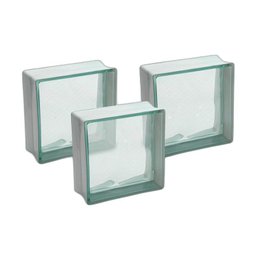 Bloco de Vidro Ondulado Brasil Ibravir 19x19x08cm Kit com 10 - 1