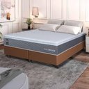 Ver imagem 1 de Conjunto Box Marrom Argel Cinza Espuma D33 King 193x203x67 - King House