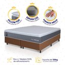 Ver imagem 4 de Conjunto Box Marrom Argel Cinza Espuma D33 King 193x203x67 - King House