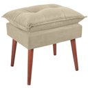 Ver imagem 6 de Kit 2 Puff Puf Opall Pes Palito 55x40cm Suede Bege MPassos